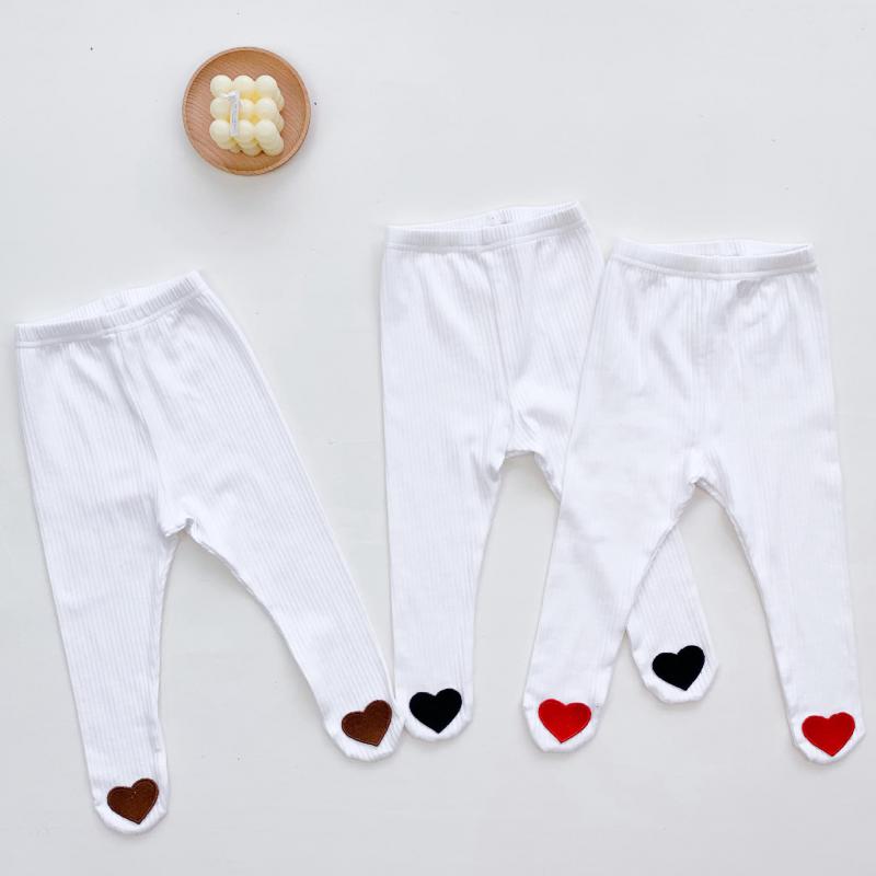 Hart Patch Baby Panty Effen Kleur Peuter Meisjes Panty Baby Kids Kous Herfst Kinderen Broek