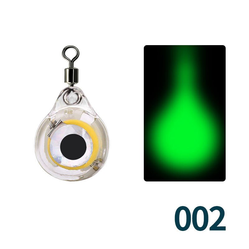 Fiskeri lokke lys led lommelygte lysende dybt lys agn blinker undervands øje form fiske agn lampe tilbehør: 2