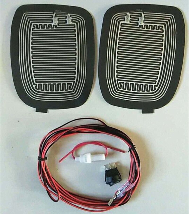 Sansour Truck Bus Spiegel Glas Verwarmde Pad Mat Defoggers Verwijderen Vorst Fit Meest Dc 12V Voertuig Zijspiegel Glas warmte Defogger Pad: 16x12cm