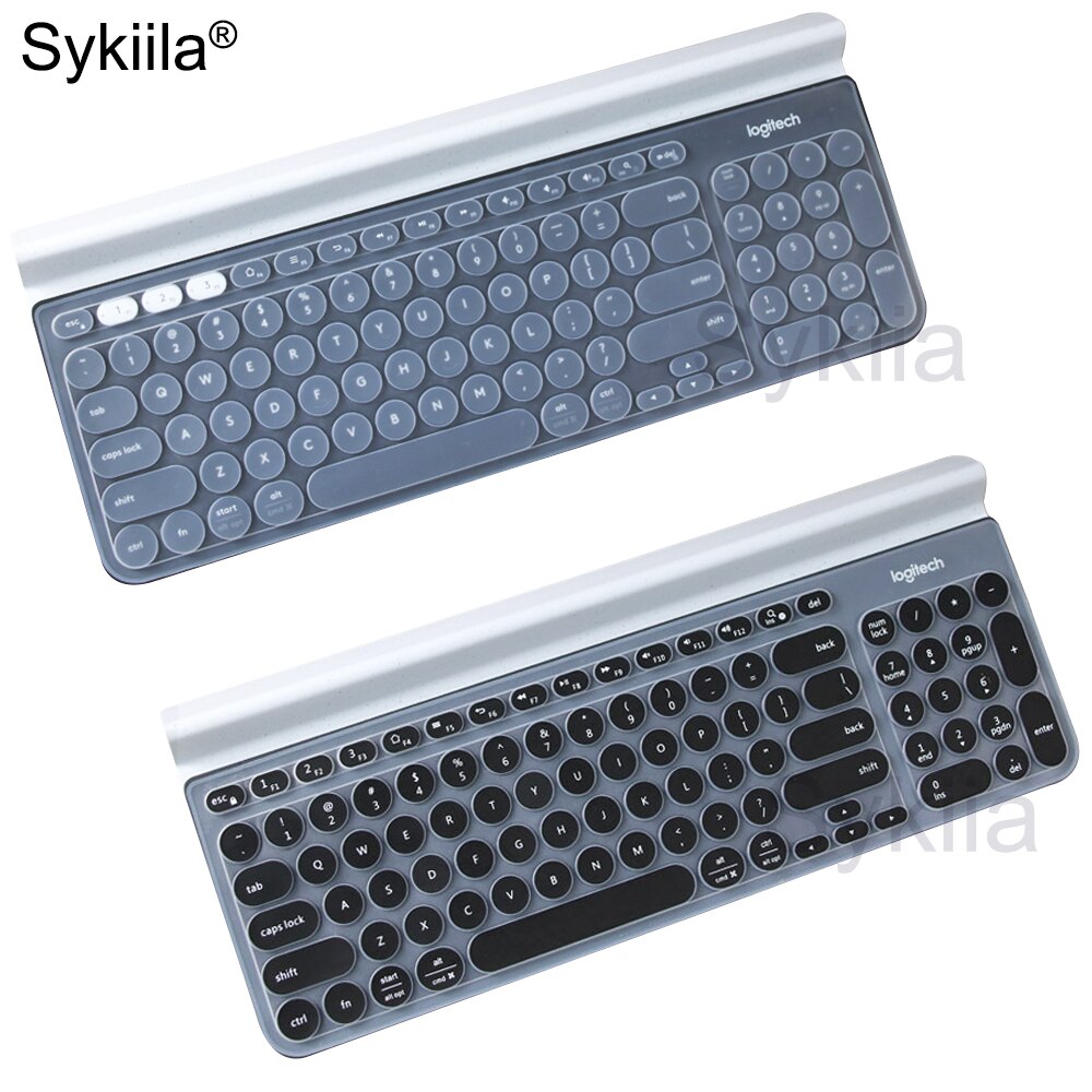 K780 Keyboard Cover for Logitech K780 Wireless Bluetooth Transparent Clear Black Film Silicone TPU Protector Skin Case Slim Thin