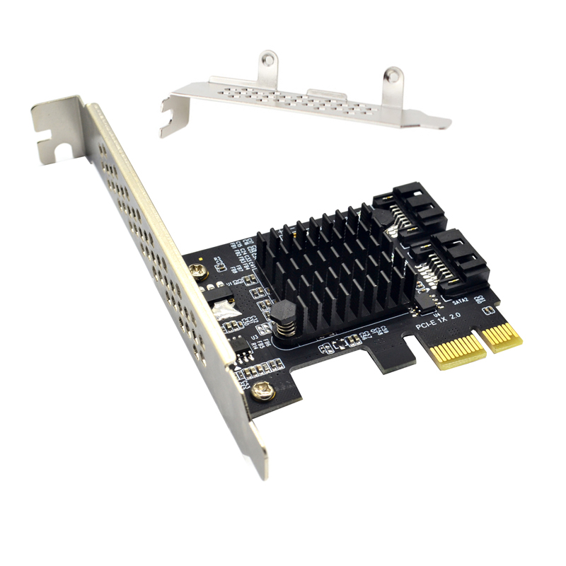 PCIE naar SATA-uitbreidingskaart Marvell 9125 Chip PCI Express X1 naar 2 poorten SATA 3.0 6 Gb Adapter Controller PCI-E SATA-uitbreidingskaart