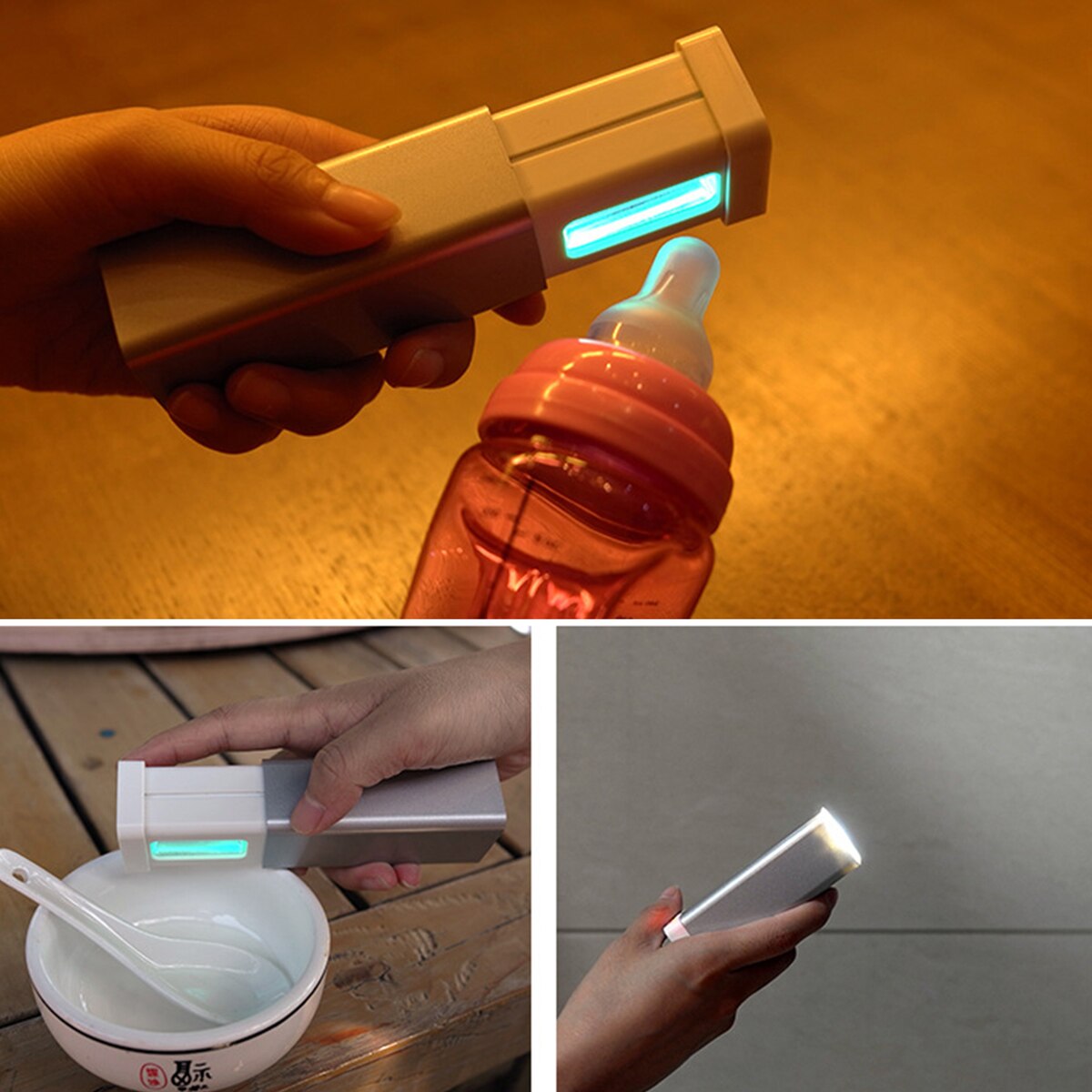 Portable UV Sanitizer Light LED Flashlight Hand-held UV Sterilizing Wand Ultraviolet Sterilizer Light