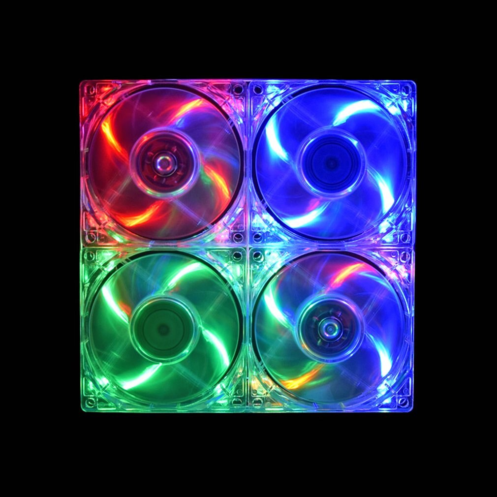 Ordinateur PC ventilateur 80mm avec LED 8025 silencieux ventilateur de refroidissement 12V LED lumineux Chass coque d'ordinateur ventilateur de refroidissement Mod facile Instal led