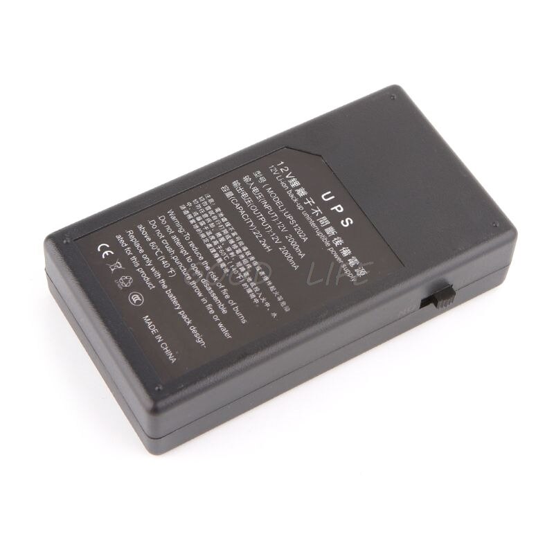 12V 2A 22.2W UPS Uninterrupted Backup Power Supply Mini Battery For Camera Router