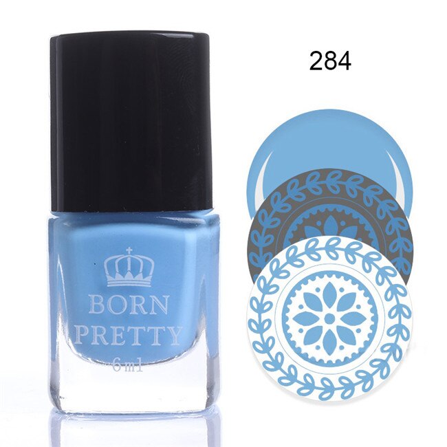 6 Ml Geboren Pretty Stempelen Polish Candy Nail Color Nail Art Plaat Afdrukken Nagellak Polish 6 Kleuren Voor stamping Nail: Color 284