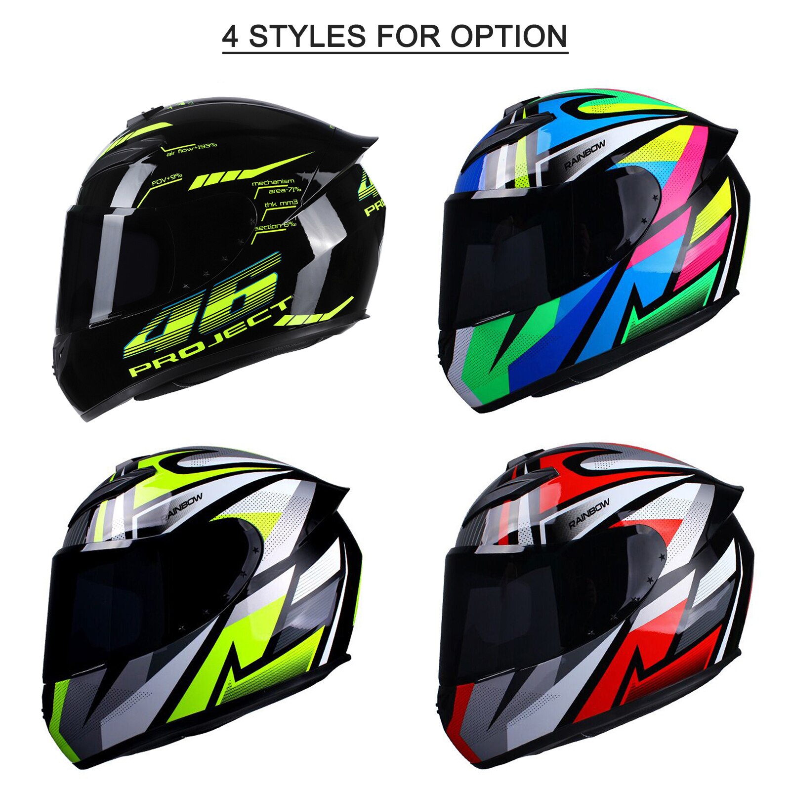 Motorcycle Full Face Helmet Rapid Street Helmet Unisex Adult Cool Rider Equipment Four Seasons Street Touring Motorcycle Helmet