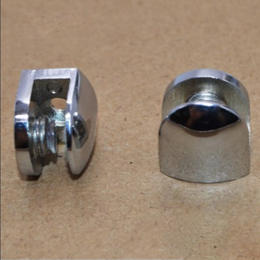 4PCS/Lot Adjustable Frameless Rectangle Glass Shelf Bracket Holder Heavy Duty Clamp Shelf Clip for 4-8mm Glass, Zinc Alloy