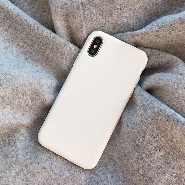 Funda de teléfono blanca mate para iPhone 6, 6S, 7, 8 Plus, X, 10, SE , 11, 12 Pro, XR, XS, Max, funda de silicona suave de TPU para iPhone 12 mini: 6 Plus 6s Plus