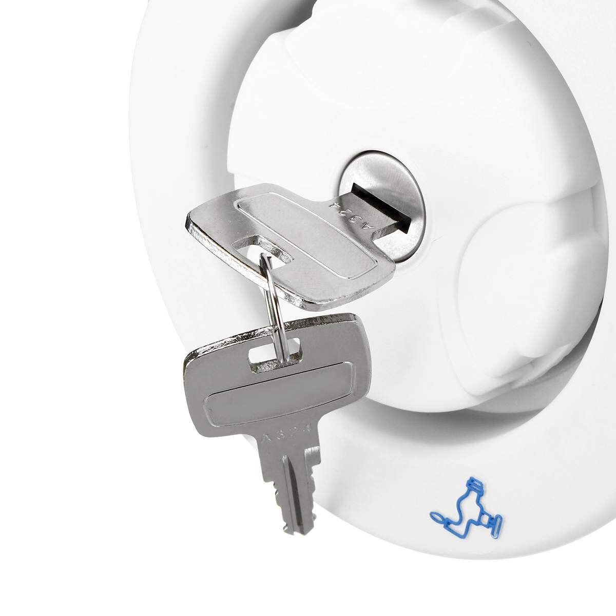 RV Afsluitbaar 80 mm waterstop, waterdicht, inlaat tankvulling met 2
