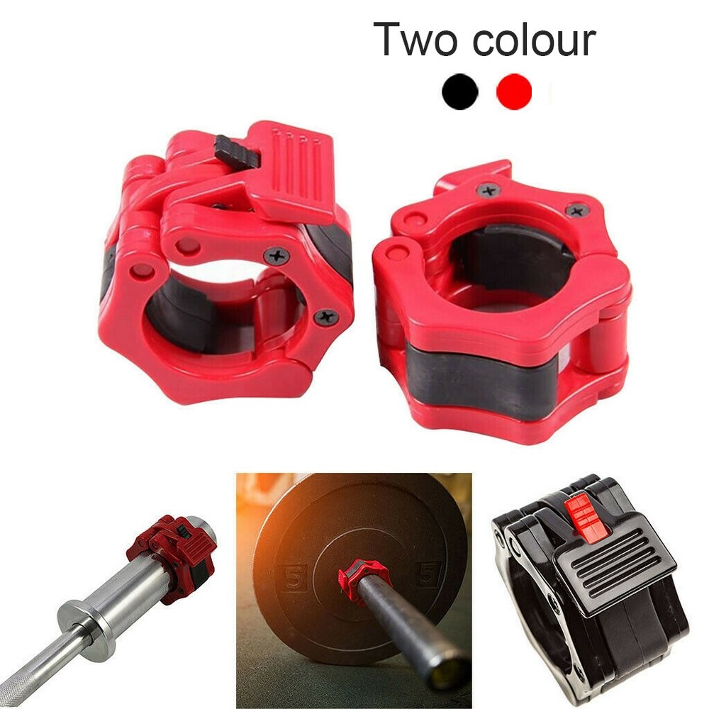 1 paar 25mm Spinlock Kragen Barbell Kragen Schloss Dumbell Clips Clamp gewichtheben Bar Turnhalle Hantel Fitness Körper Gebäude