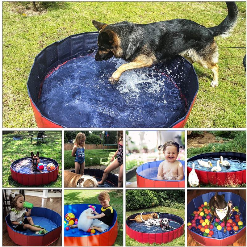 Folding dog in swimming pool dog pool Pet bath tub pet folding swimming pool for dogs cats children
