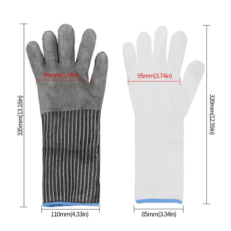 Kettenhandschuhe zum Schneiden, geschnittene Handschuhe, Küche, Edelstahldraht, Sicherheits-Schneidezubehör, Sicherheits-Arbeitshandschuhe zum Schneiden von Fleisch