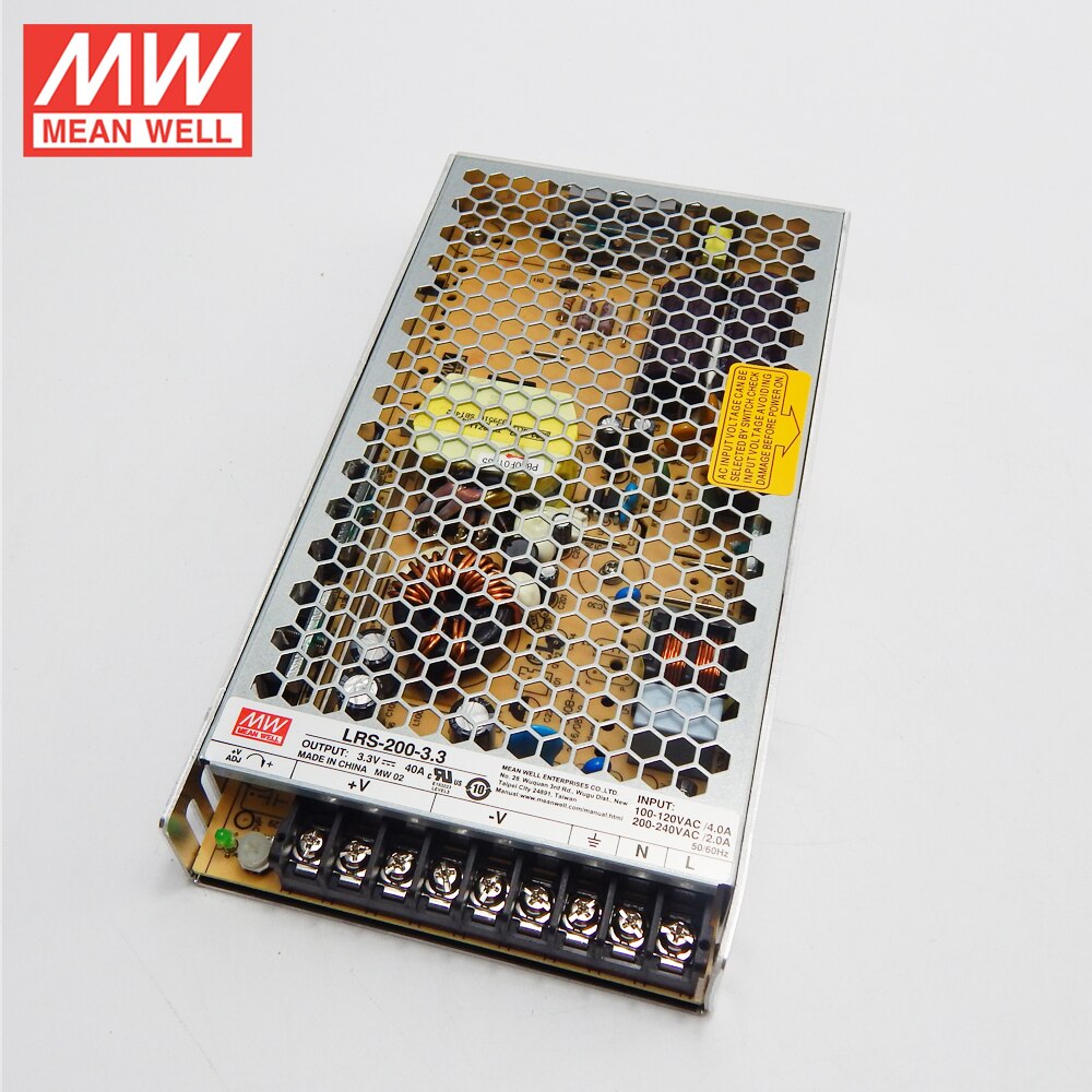 MEAN WELL LRS-200 Switching Power Supply 110V/220VAC 3.3V 4.2V 5V 12V 15V 24V 36V 48V DC Meanwell Power Supply Replace NES-200