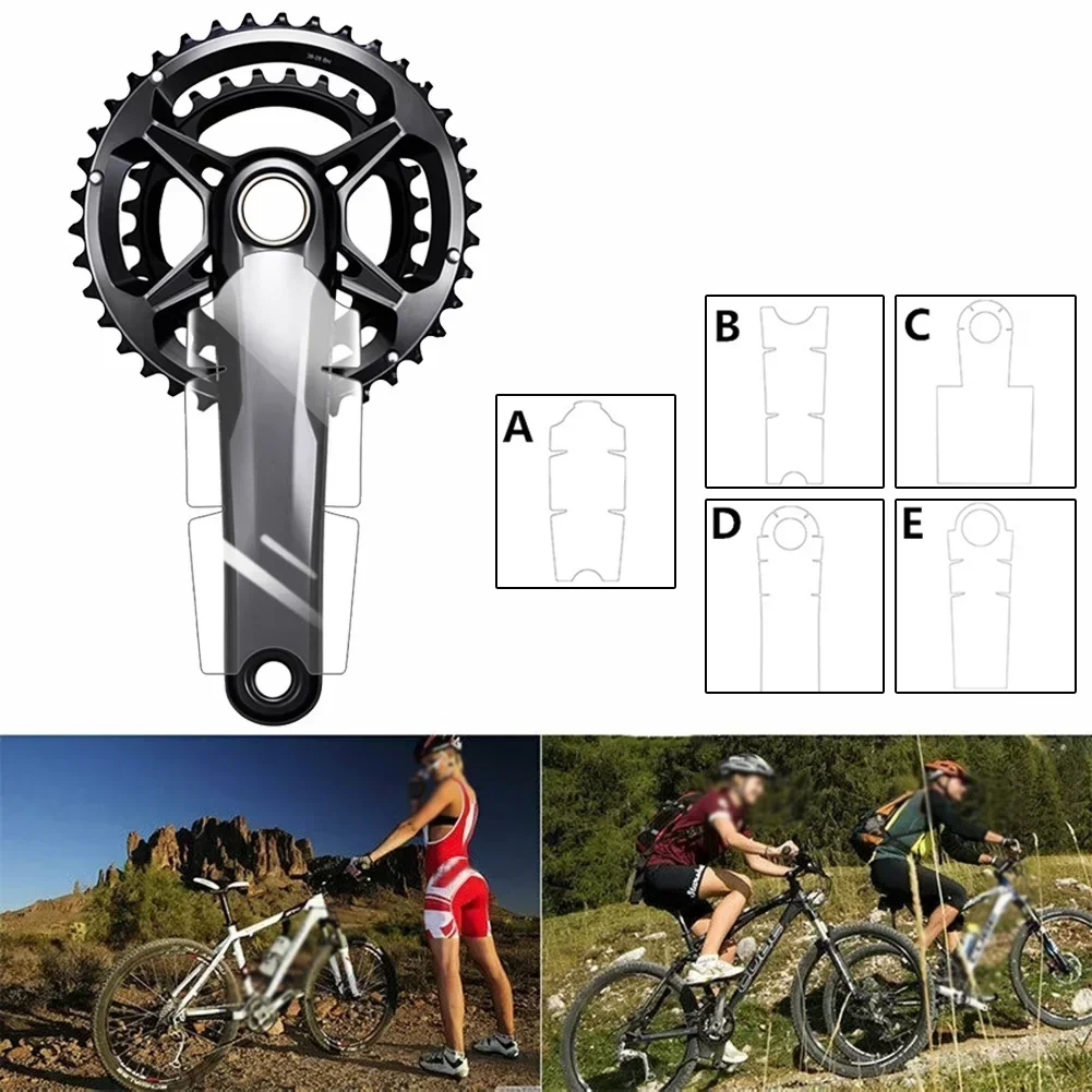 Pegatinas protectoras de manivela de bicicleta, calcomanías, película adhesiva TPH para bicicleta de carretera para SRAM/SHIMAN0, pegatinas protectoras de bielas de ciclismo N E W