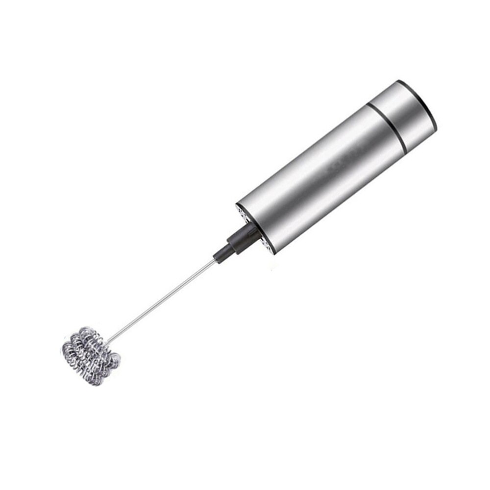 Espumador de leche eléctrico de acero inoxidable, tres capas, cables de resorte, mezclador de café Espresso manual, agitador de café sin batería para el Hogar C