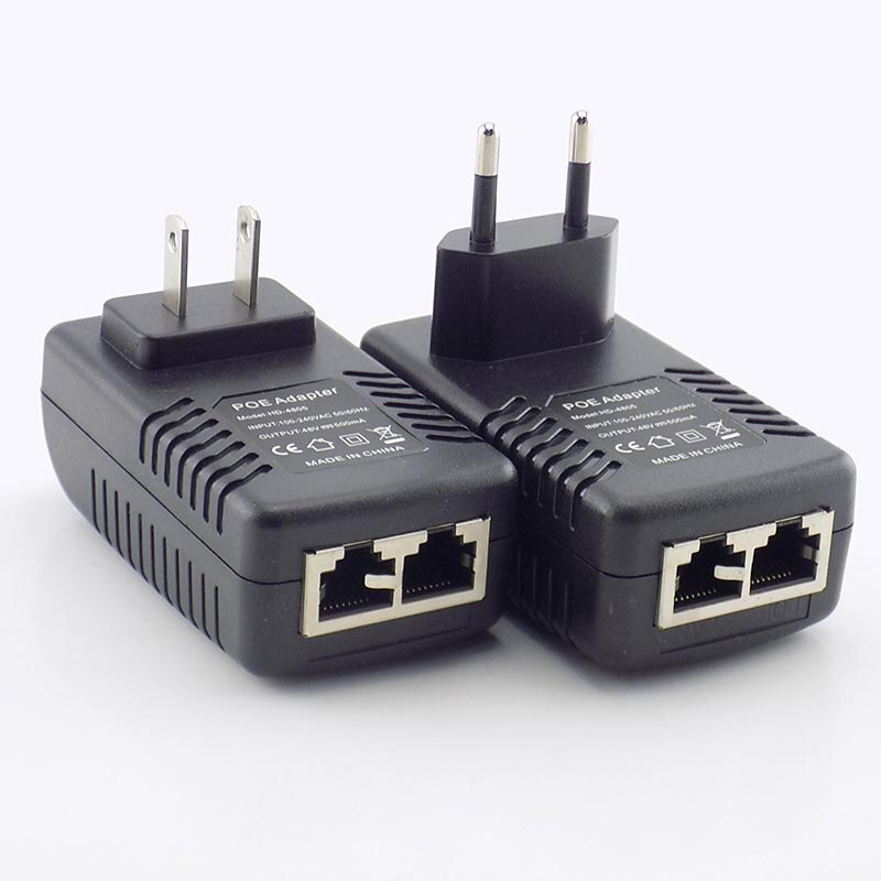 Adaptateur d'alimentation Poe 48V 0,5a 24W | Commutateur d'injecteur POE, pour caméra IP, injecteur Wifi POE, prise murale, chargeur US/EU L19
