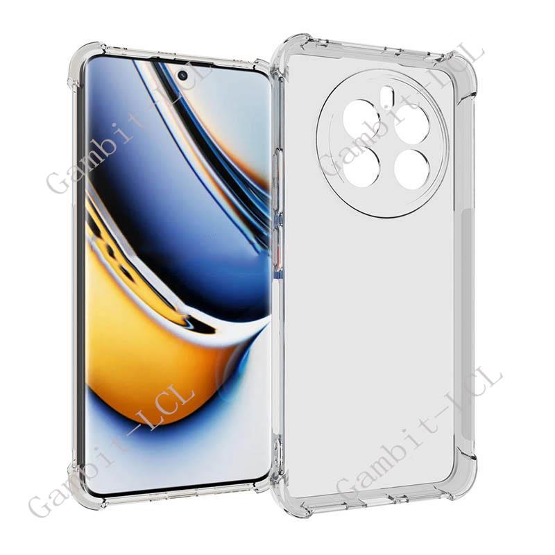 Schutzhülle aus silikon für realme 12 , 4g 12+ 5g 12 plus und realme 12+  rmx 3867 – stoßfest, aus weichem tpu: Bauchmuskeln / Klar