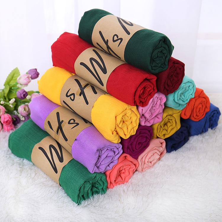 Vintage sjal godis färger bomull linne halsduk solid kvinnlig scarf kvinnor vilda halsdukar dekoration tillbehör siden scarf