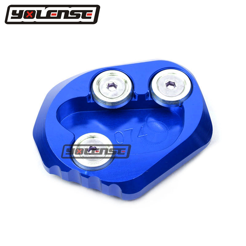 Moto CNC béquille pied Support latéral Extension Pad Support plaque agrandir Support pour YAMAHA YZF-R6 YZF R6 YZFR6: Bule