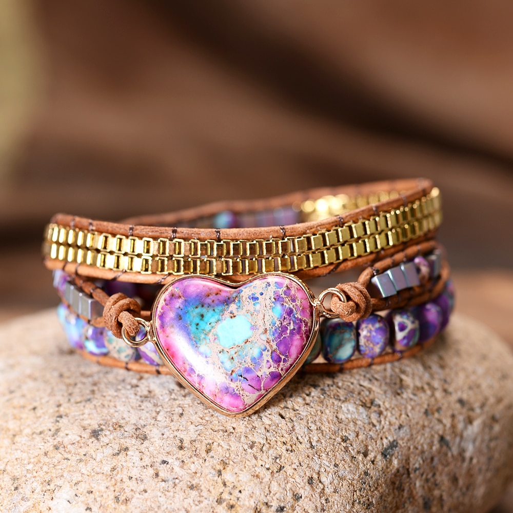 Liefde Hart Roze Vrouwen Armbanden Gouden Kettingen Handgemaakte Kralen Stones Dames Geïnspireerd Armbanden