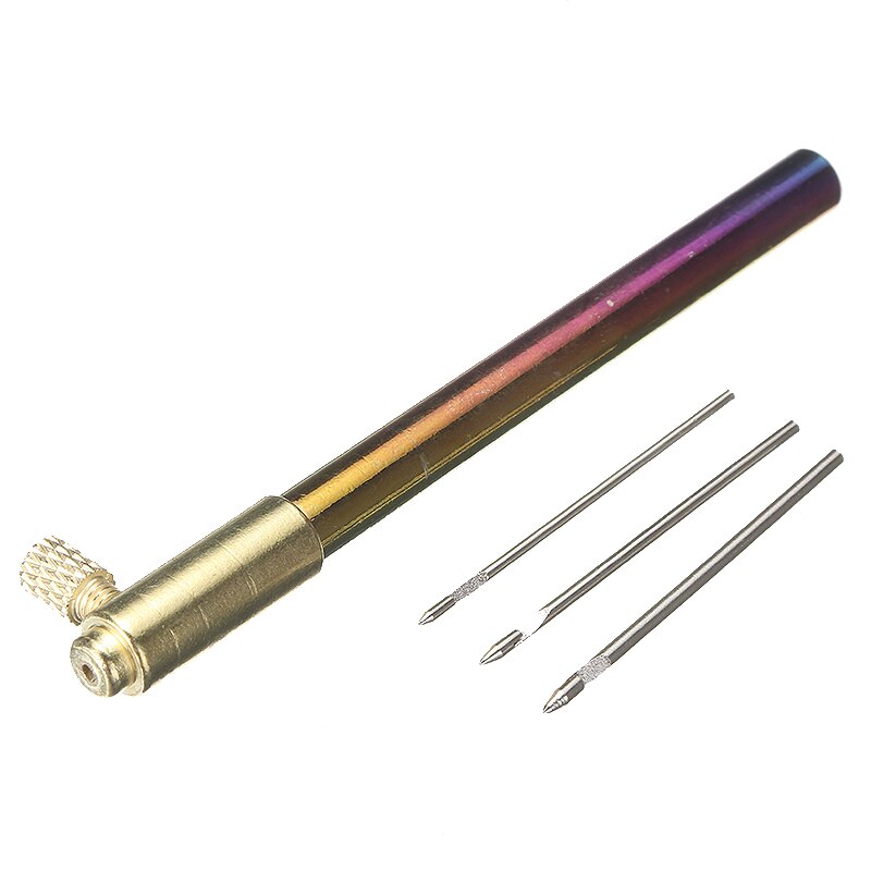French Embroidery Needles Tambour Crochet Luneville Hook With 3 Aluminum Alloy Needles Crochet Hooks Bead Sewing Knitting Tools