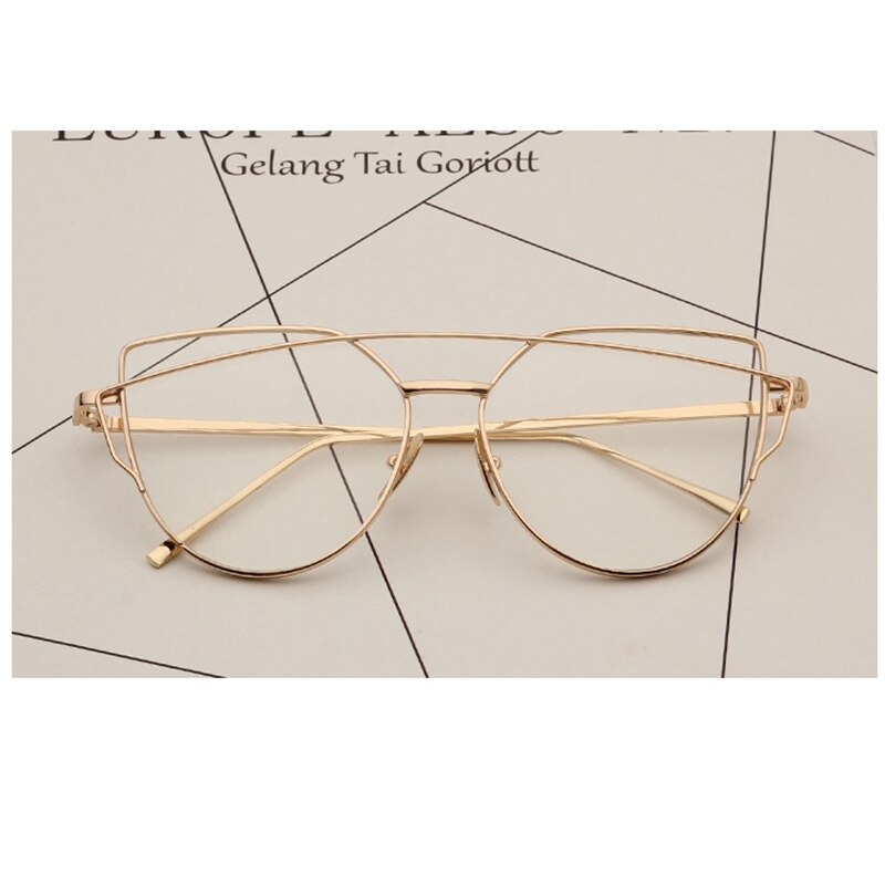 Computer Transparent Eyewear Frames Classic Brand Cat Eye Glasses For Women Oversized Spectacle Eyeglasses