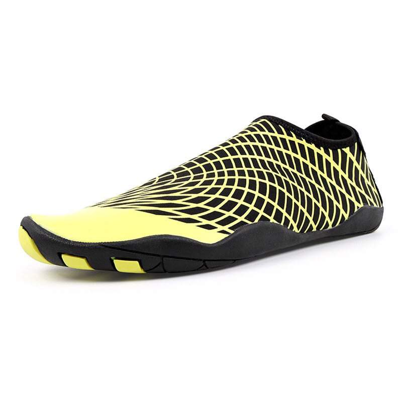 Men Swimming Sneakers Outdoor Sports Diving Water Shoes Seaside Beach Surfing Slippers Quick-Drying Upstream Aqua Shoes: Yellow / 46