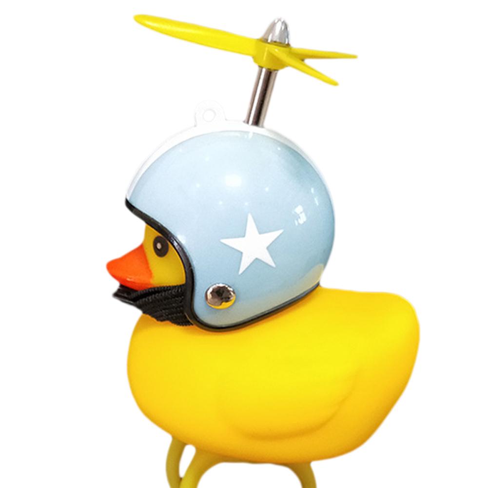 Petit canard jaune forme corne enfants adulte vélo lumière en caoutchouc canard jouet vélo cloche vélo décoration ornement: H