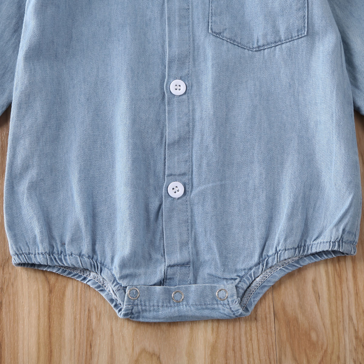 AU Stock Newborn Baby Boy Girl 0-18M Denim Romper Playsuit Outfit Set Clothes