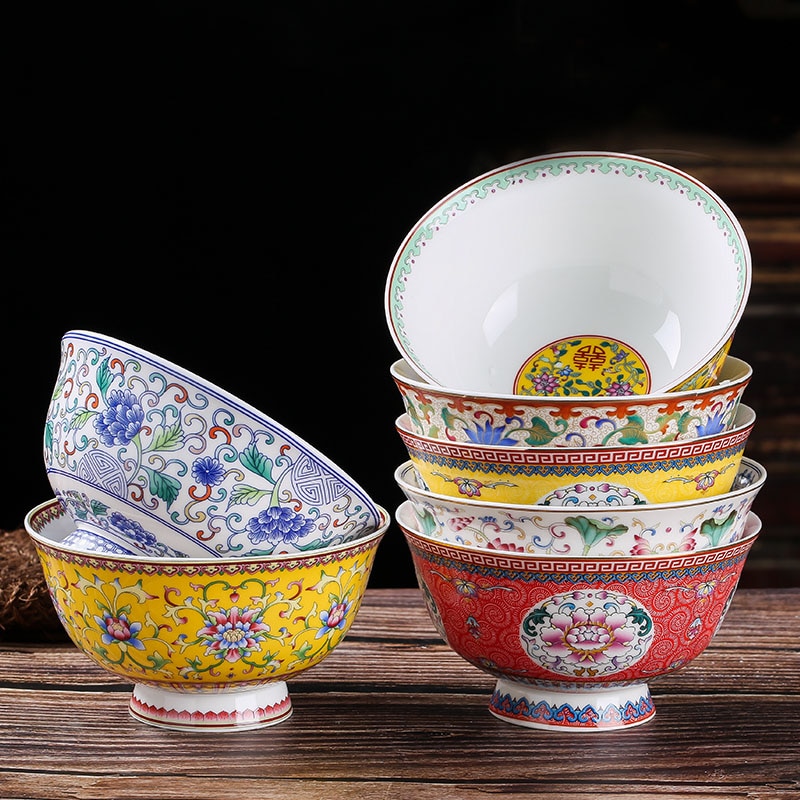 4.5 Inch Jingdezhen Keramische Kleine Rijstkom Chinese Bone China Ramen Mixing Bowls Servies Thuis Keuken Servies Voedsel Houder