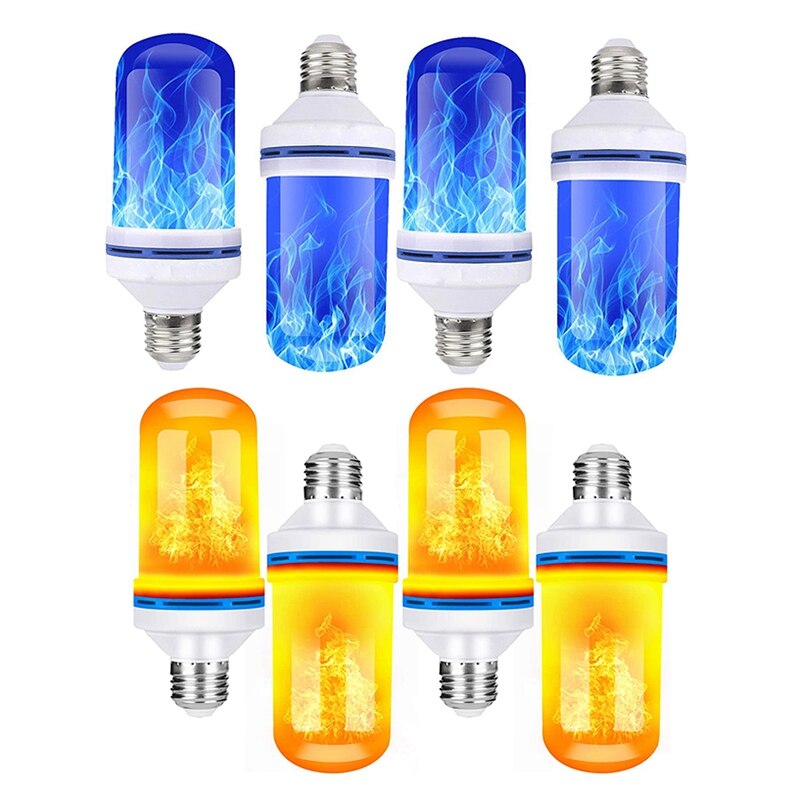 LED Flame Effect Light Bulbs ,4 Modes E26 Base Flickering Flame Light Bulbs for Outdoor Christmas Decoration