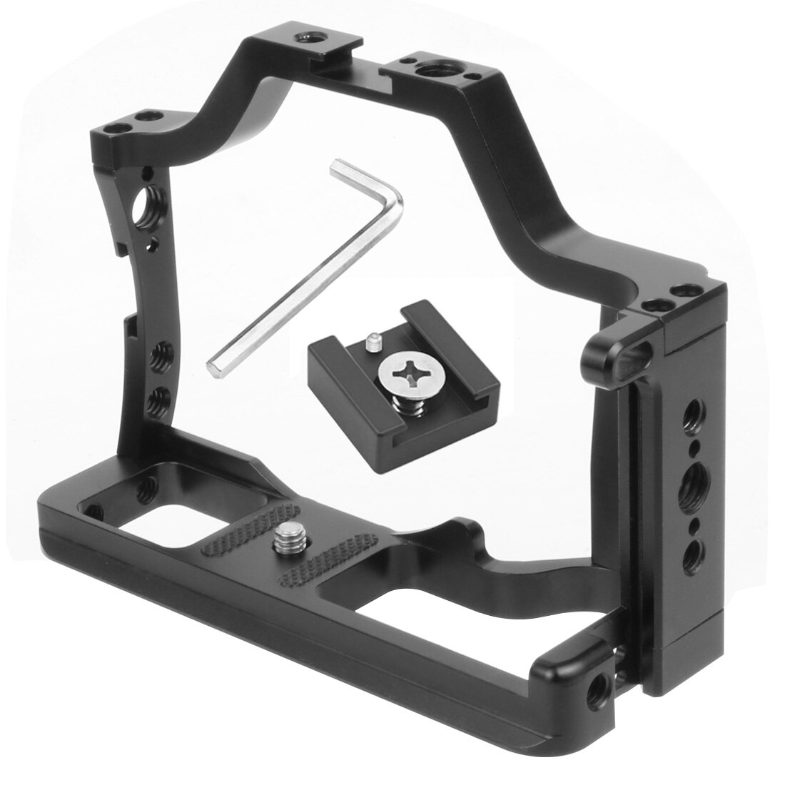 FEICHAO – cadre de caméra M50 pour Canon M5 M50 MarkII 3/8 1/4, support de chaussure froide avec sangle pour Arri, stabilisateur de moniteur à poignée: Newest Design