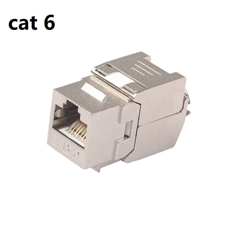 Network RJ45 Cat6 Cat7 Keystone Jack Module 360 Degree Full Shielded RJ45 Socket To LSA Tool-free Termination: CAT6