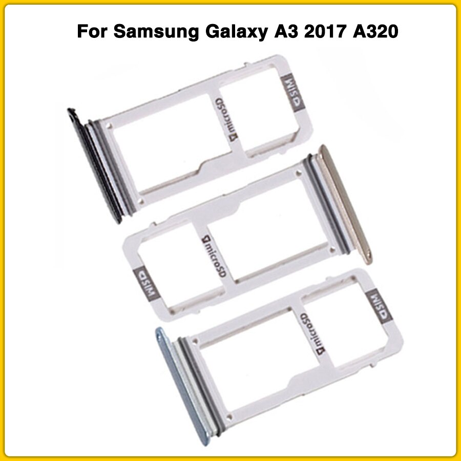 A320 simkortsfack för samsung galaxy  a3 a320 simkortläsare simfackhållare simkortplats reservdelar enkel/dubbel