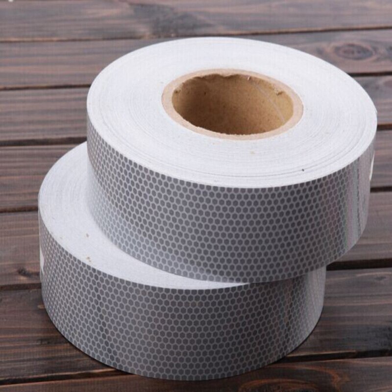 Autocollants matériau réfléchissant 5cm x 1m, bande adhésive haute résistance pour voiture, pour camion, autocollants de sécurité, accessoires de moto rouge blanc