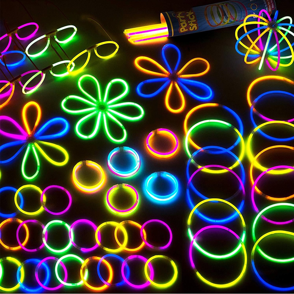 200 pcs Party Speelgoed Fluorescentie Glowstick Armbanden Ketting Multi-color Licht Stok Halloween Niet Giftig Kids Grappig Speelgoed