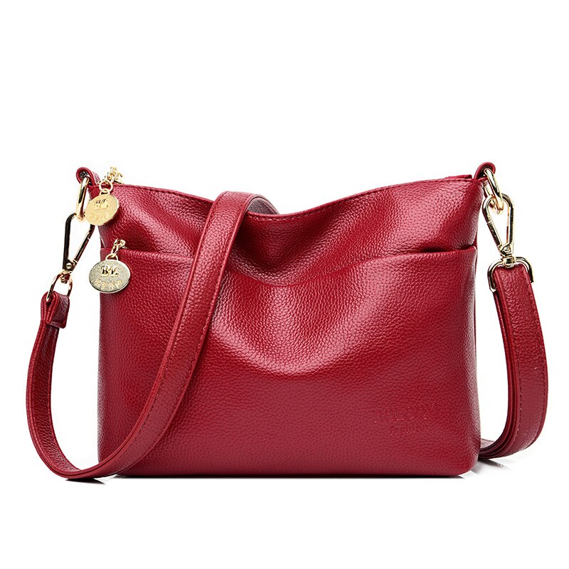 Grote Capaciteit Vrouwen Crossbody Tassen Luxe Handtassen Vrouwen Tassen Lederen Schoudertas Messenger Bags Sac A Main: Red