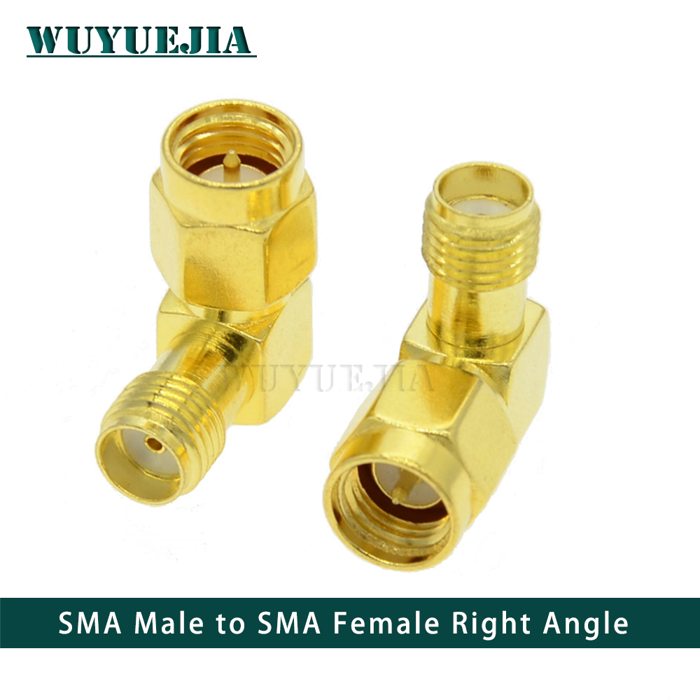 SMA To SMA Male Female Straight Connector 90 Degree Right Angle 135Degree Tee Type 3 Way Splitter RPSMA To RPSMA Male Adapter RF: Ivory