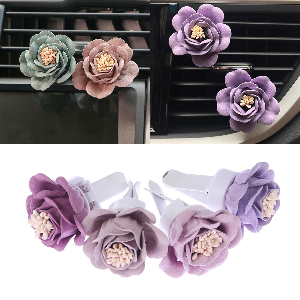 Bil luftventil parfyme 8 farger blomstertype duft autouttak luftfrisker solid duft bilstyling autodekor