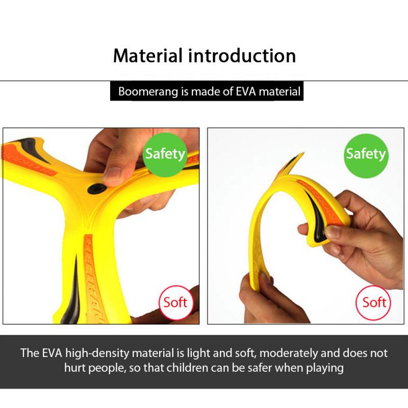 Boomerang-juguete de descompresión para niños, juguete deportivo exterior para familiar, ,
