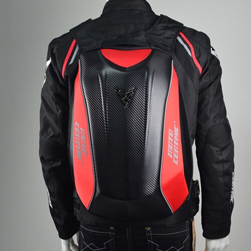 Motorrad Reiten Rucksack Für Yamaha Rennen Team Wasserdichte Kohlenstoff Fiber schwer Hülse Motorrad Tasche Moto-Cross Gepäck Rucksack: rot
