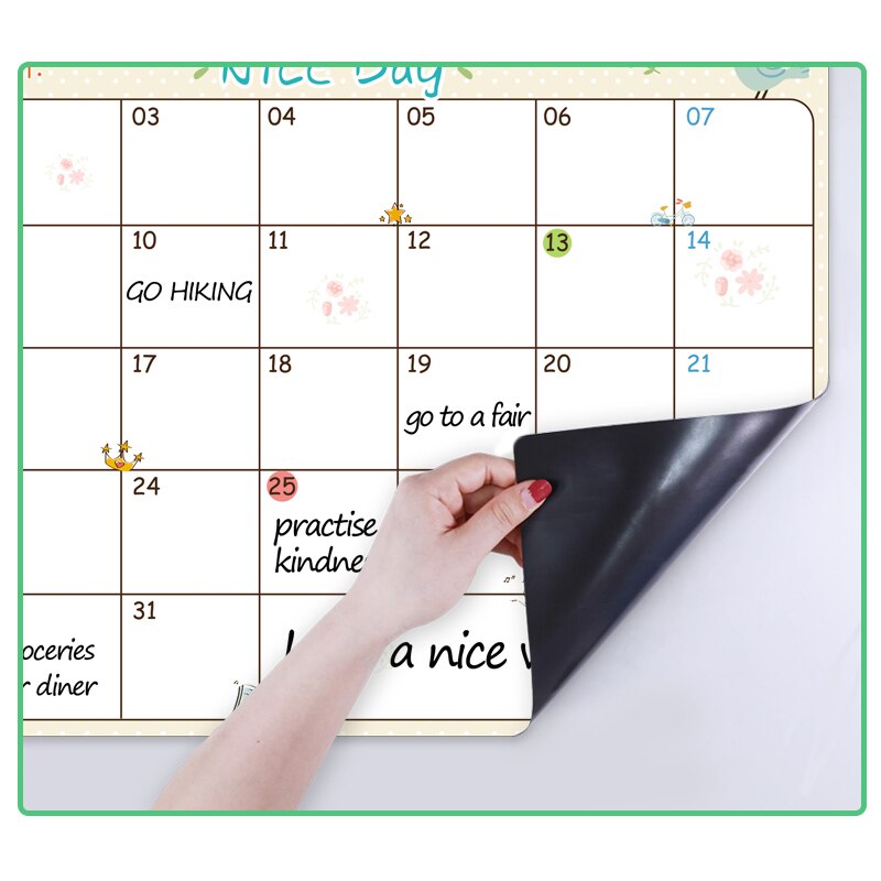 Magnetico Calendario Calendario Giornaliero Settimanale Mensile Organizer Planner Pianificazione Tabellone Messaggi To-Do List Schede di Magneti Frigo