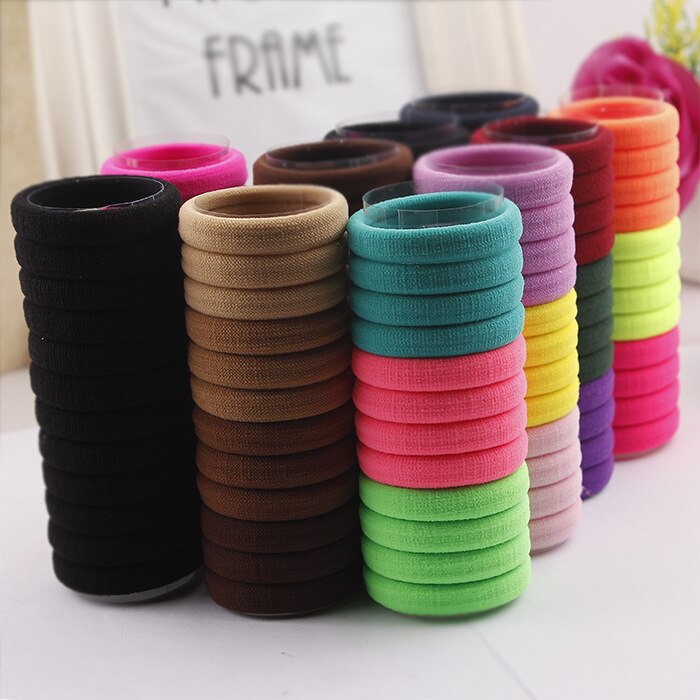 Lote de 24 unidades de coleteros de 4cm para niña, coleteros de colores del Arcoíris para niña, gomas de pelo elásticas, anillos de cuerda para niña, accesorios para el cabello