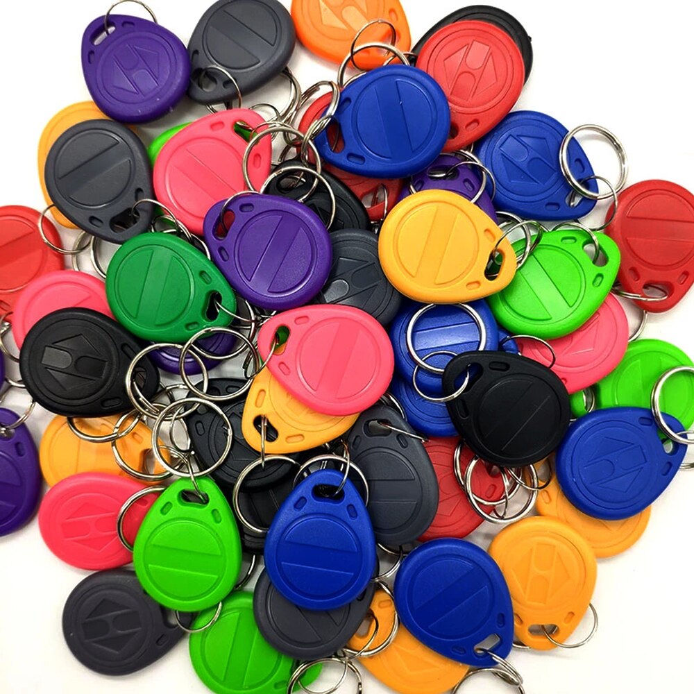 10pcs Read &amp; Writable RFID Tag 125KHz Proximity RFID Card Key Fob Access Control Smart Card Mixed colour Keyfobs Optional