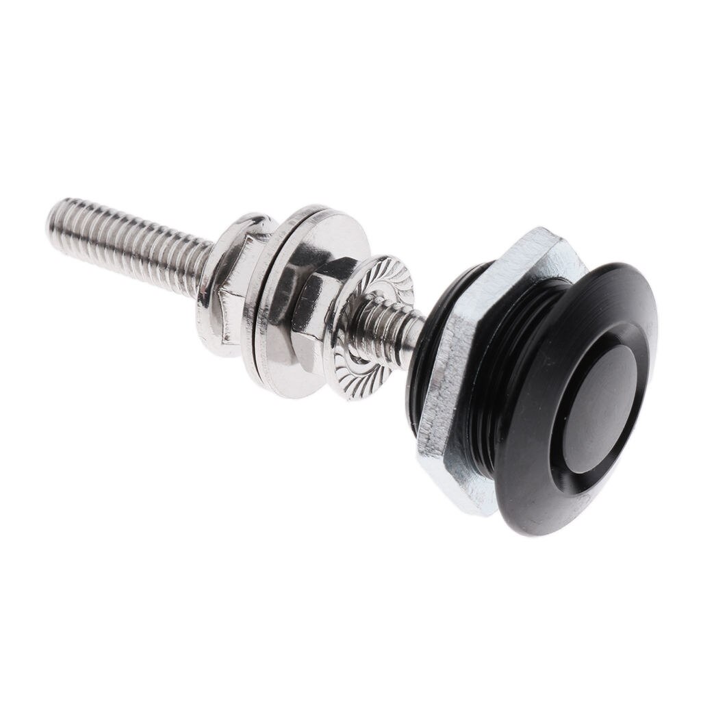 Quick Latch Low Profile Lockable Push Button Hood Pins 25mm Dia Aluminum alloy Safety Stability Durability: Black 55mm