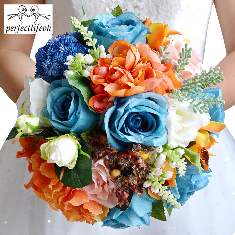 perfectlifeoh Artificial Bridal Bouquet Wedding Bouquets Brides Wedding