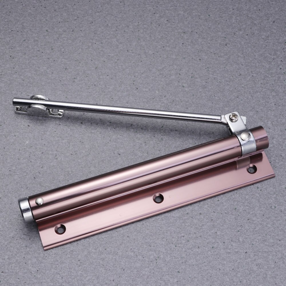 1Pc 35KG Automatic Door Closer Home Use Concealed Door Spring Hinge Buffer Free Punching Automatic Door Closer Device (Ivory Whi