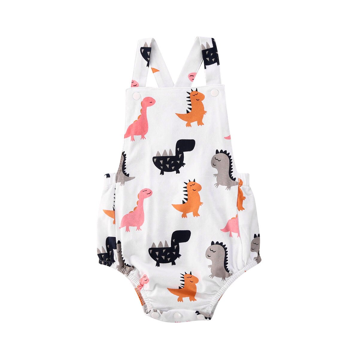 4 stijlen baby meisjes jongens dieren bodysuits mouwloos cartoon print zomer jumpsuits outfit 0-18m: B / 3m