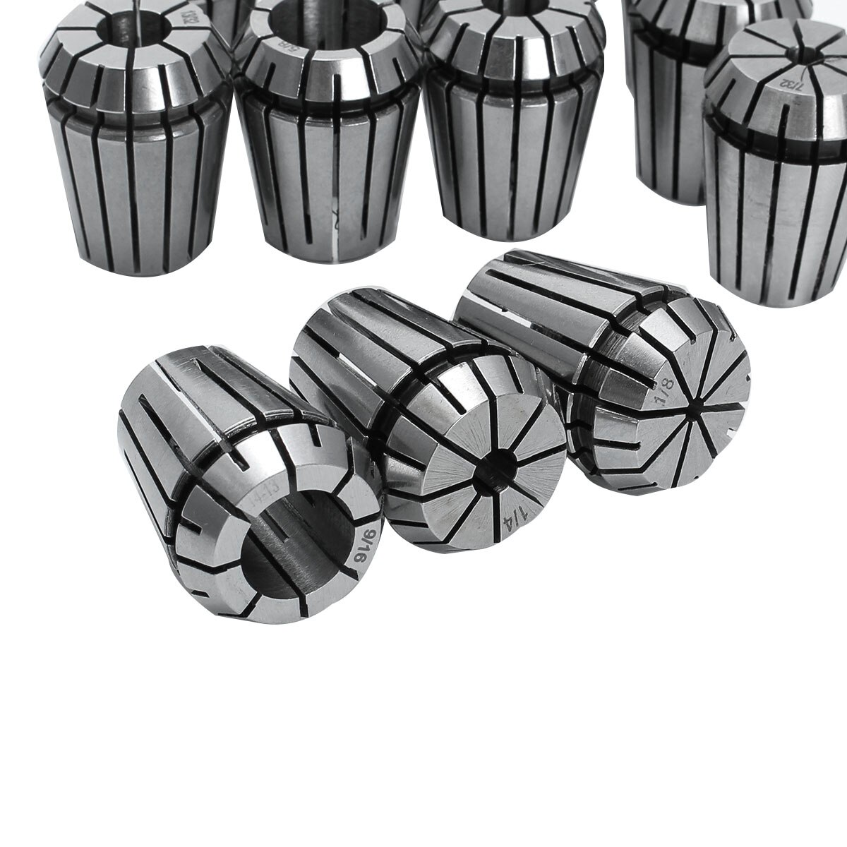12pcs ER16 Spring Collet Set Chuck Collet 1/32 to 3/8 Inch Machine Tool for CNC Milling Lathe Tool Spring Steel Tool Holder