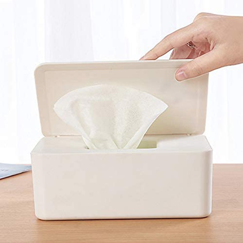 Dustproof Wet Wipes Storage Box With Lid Home Desktop Tissue Storage Box Portable Wet Wipes Dispenser